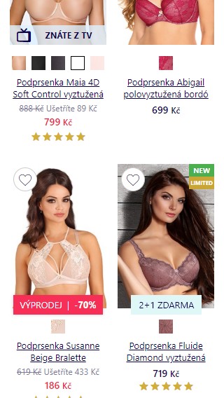 Akce na mobilu v katalogu