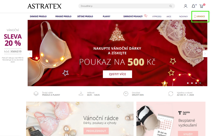 Vánoce na e-shopu