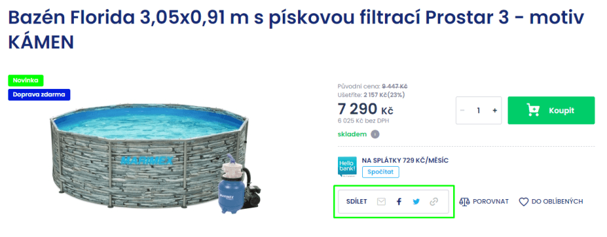 Jak sdílet produkty na Marimexu