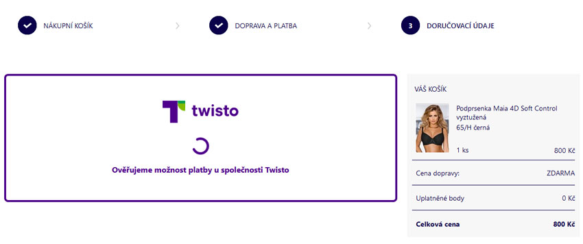 Twisto ověření na Astratexu