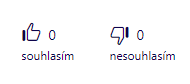 Tlačítka souhlasím a nesouhlasím