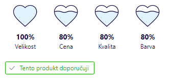 Srdíčka pro zobrazení spokojenosti