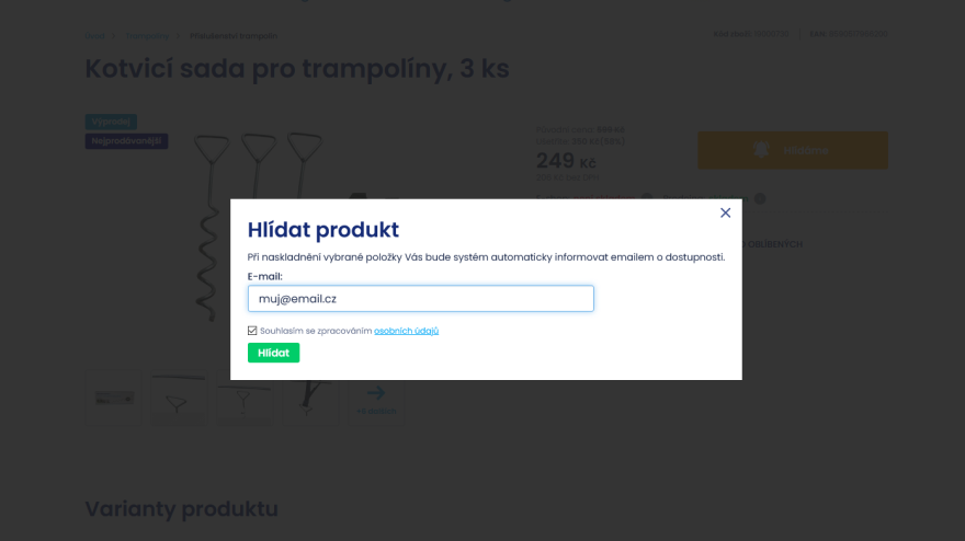 Nový modul hlídaných položek – užitečná drobnost pro vaše zákazníky